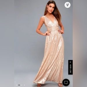 Size Small Lulus Floor Length Sequin Dress